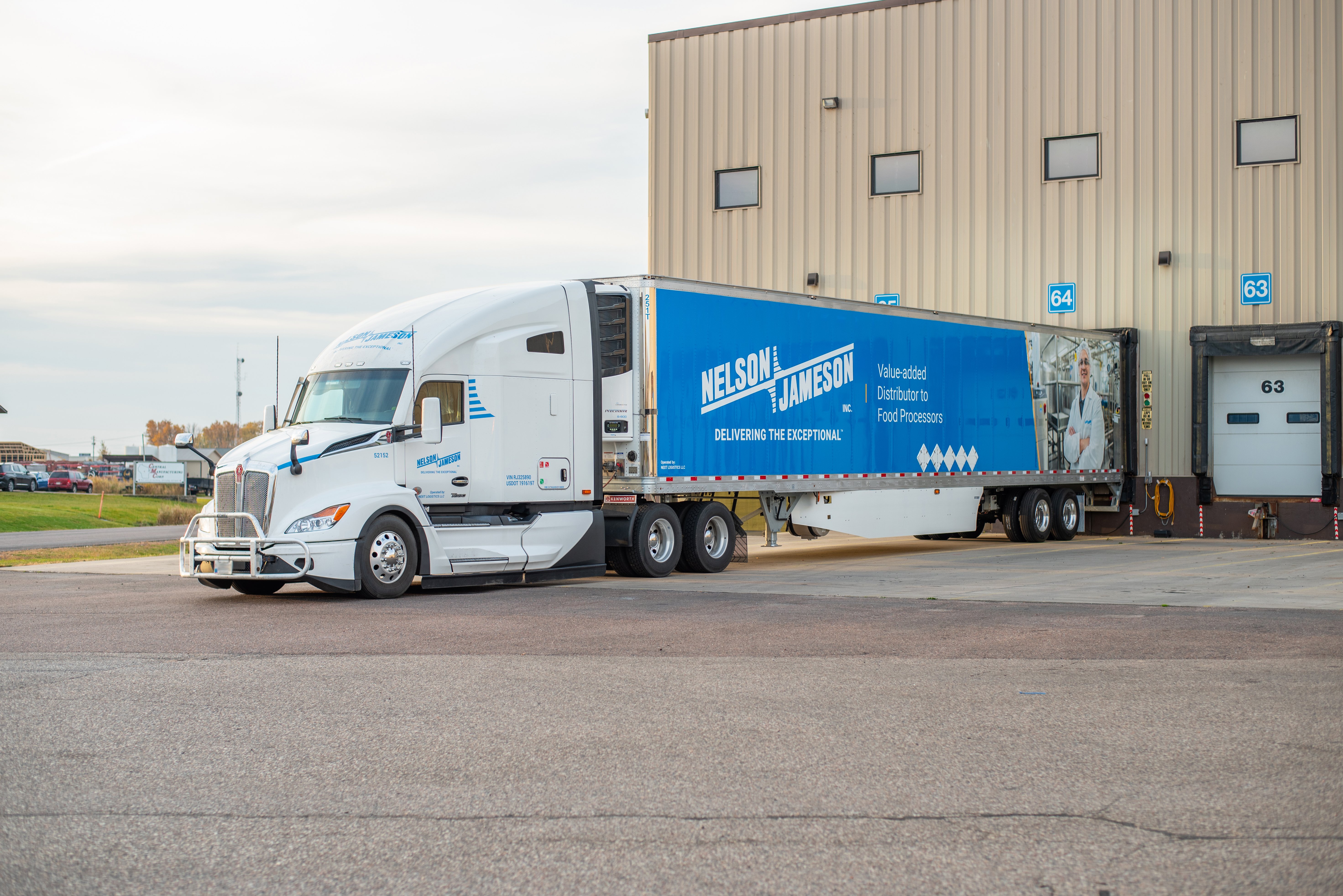 Nelson-Jameson-truck-backed-up-to-dock-door